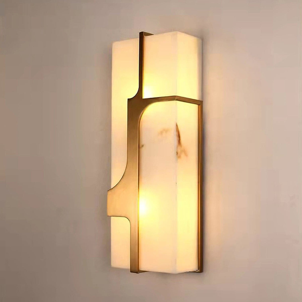 Ariel Wall Lamp Alabaster & Brass Elegance-Neutral Decor