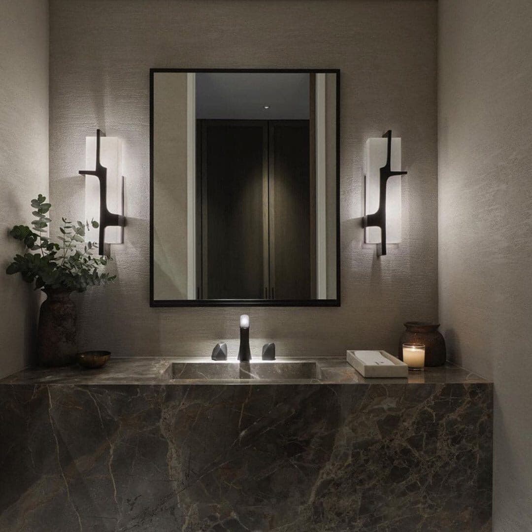 Ariel Wall Lamp Alabaster & Brass Elegance-Neutral Decor