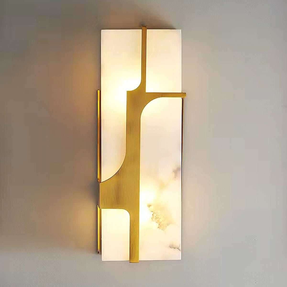 Ariel Wall Lamp Alabaster & Brass Elegance-Neutral Decor