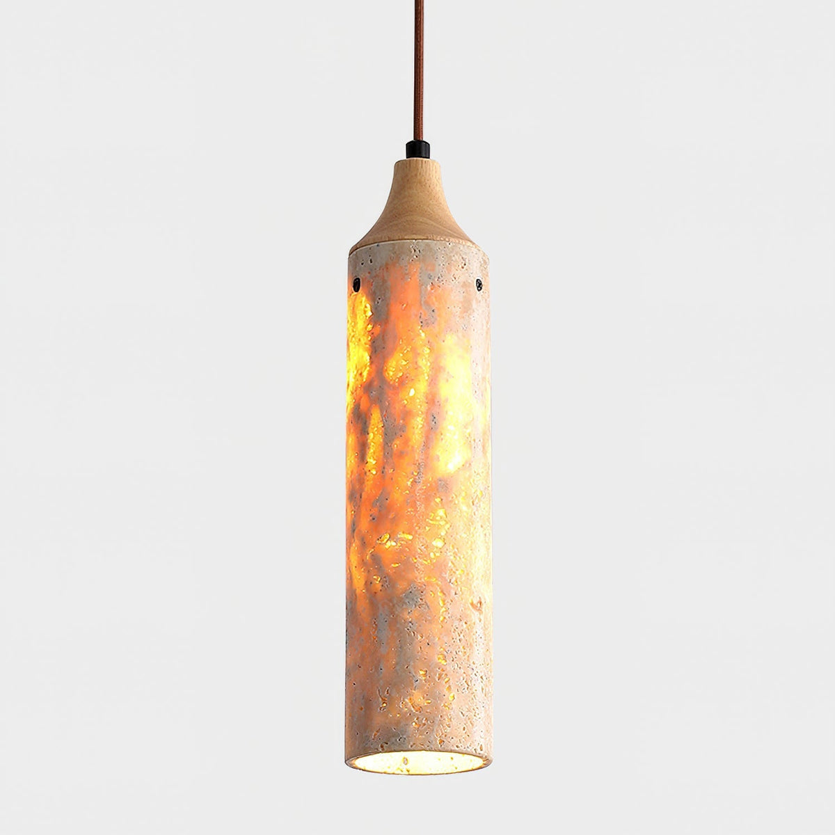 View of the Arlene Pendant Lamp from below, showing the bulb housing.