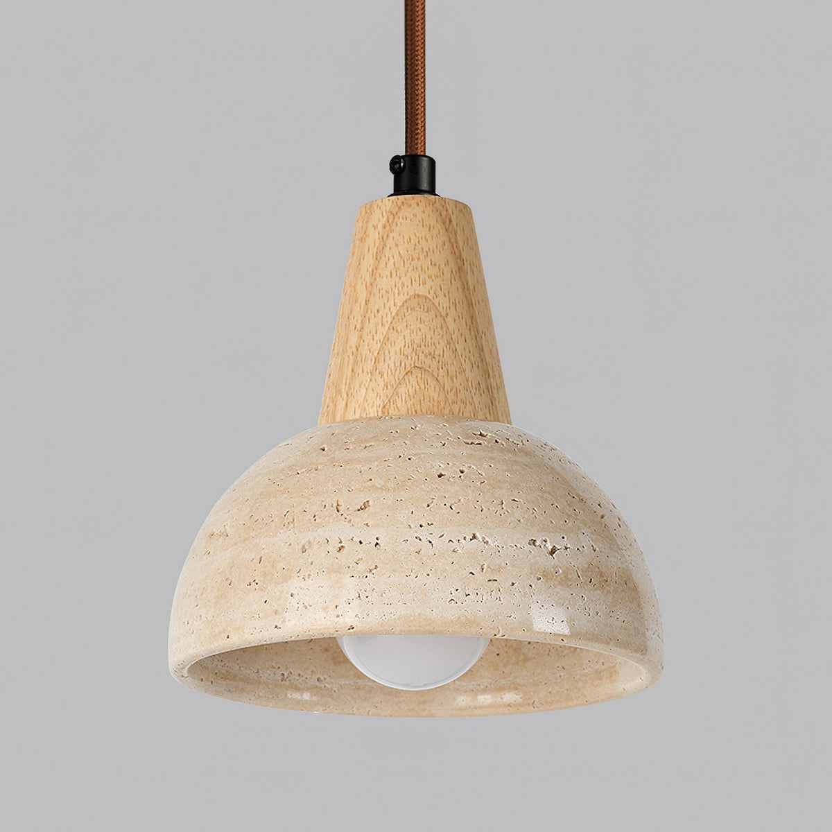 View from below the Arluoe Pendant Lamp, showing the bulb fitting.