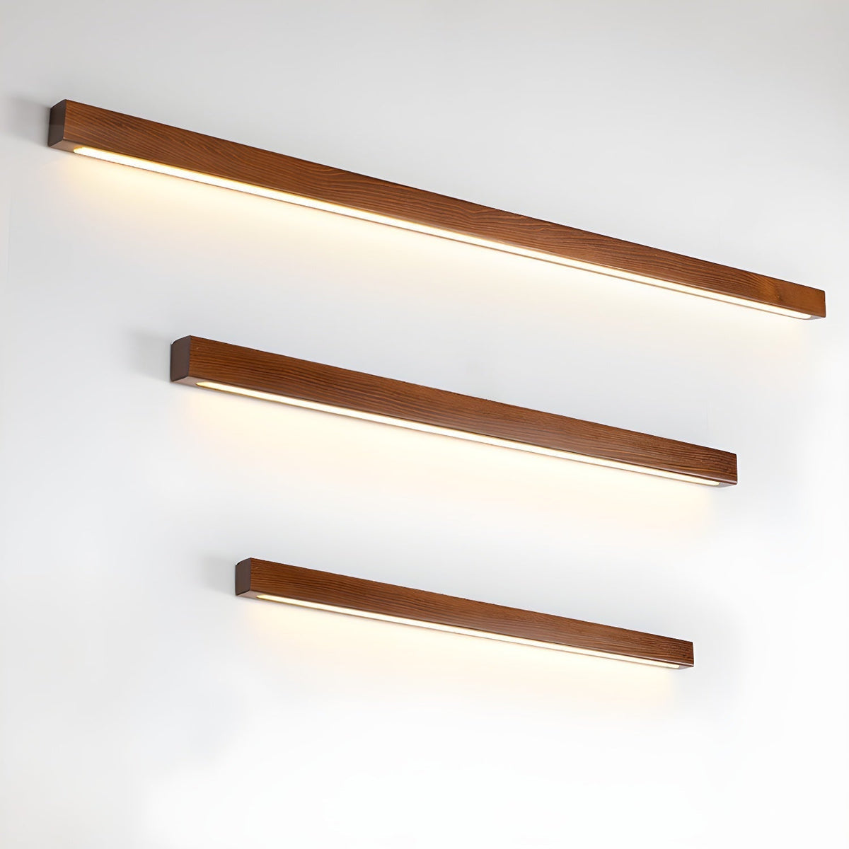 Seveny Applique Murale Linéaire Bois et LED Design Minimaliste-Cielum