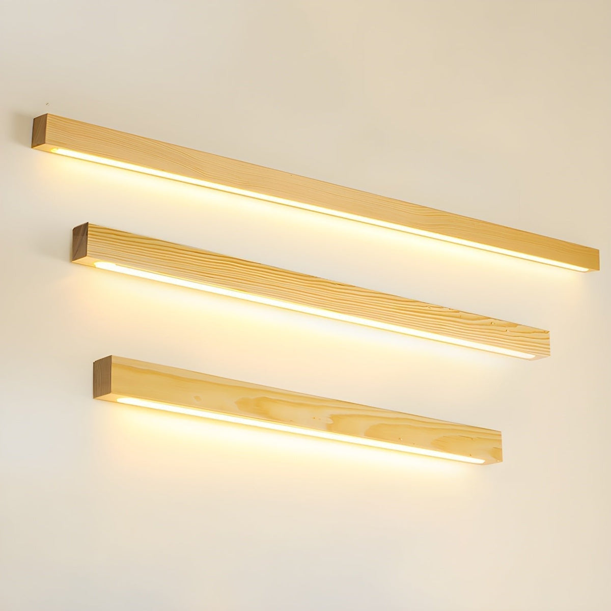 Seveny Applique Murale Linéaire Bois et LED Design Minimaliste-Cielum