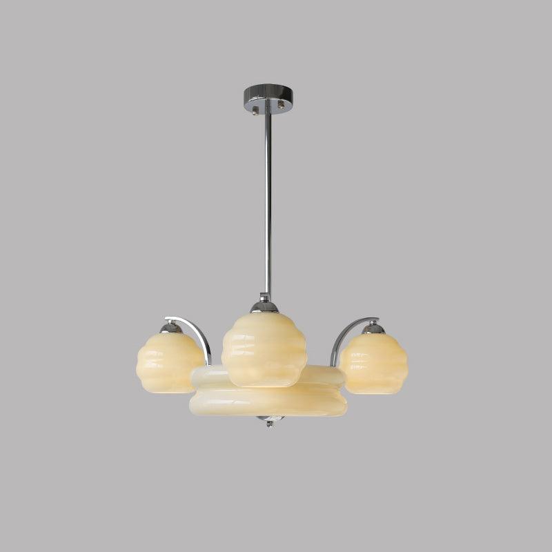 Eviona Lustre Art Déco Vintage avec Abat-jour en Verre