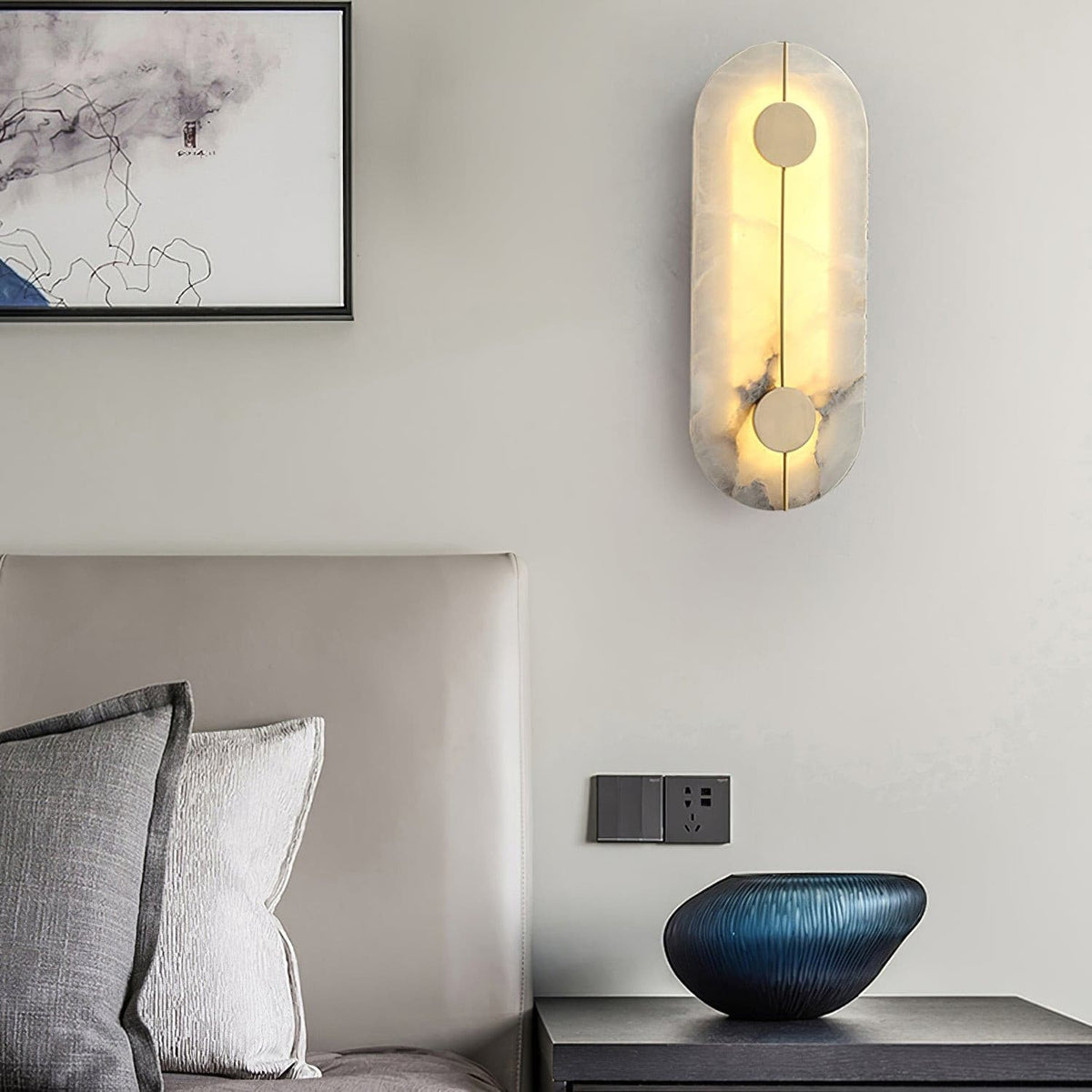 Artistic Wall Lamp Dolomite Copper Retro Flair-Neutral Decor