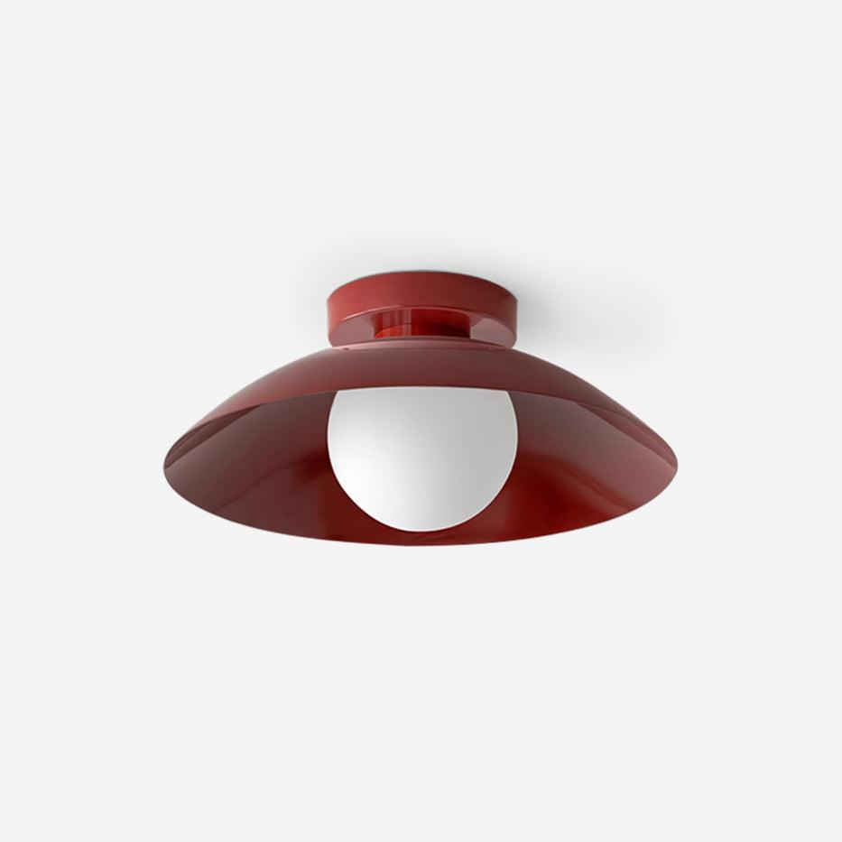 Ceiling Light in Metal Canopy and Glass with Color Options-Neutral Decor