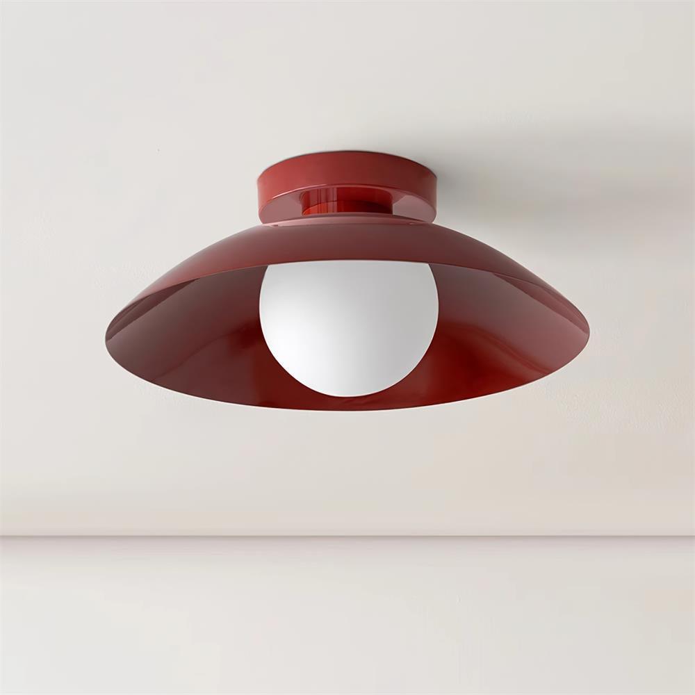 Ceiling Light in Metal Canopy and Glass with Color Options-Neutral Decor