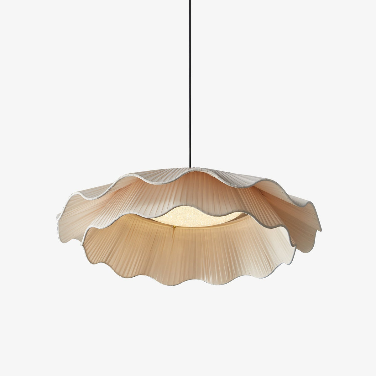 Aurista Lampe Suspendue en Tissu Wave Brass