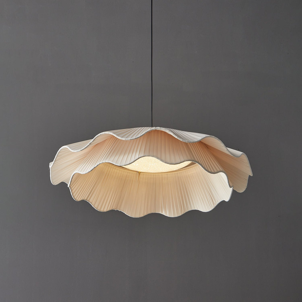 Aurista Lampe Suspendue en Tissu Wave Brass