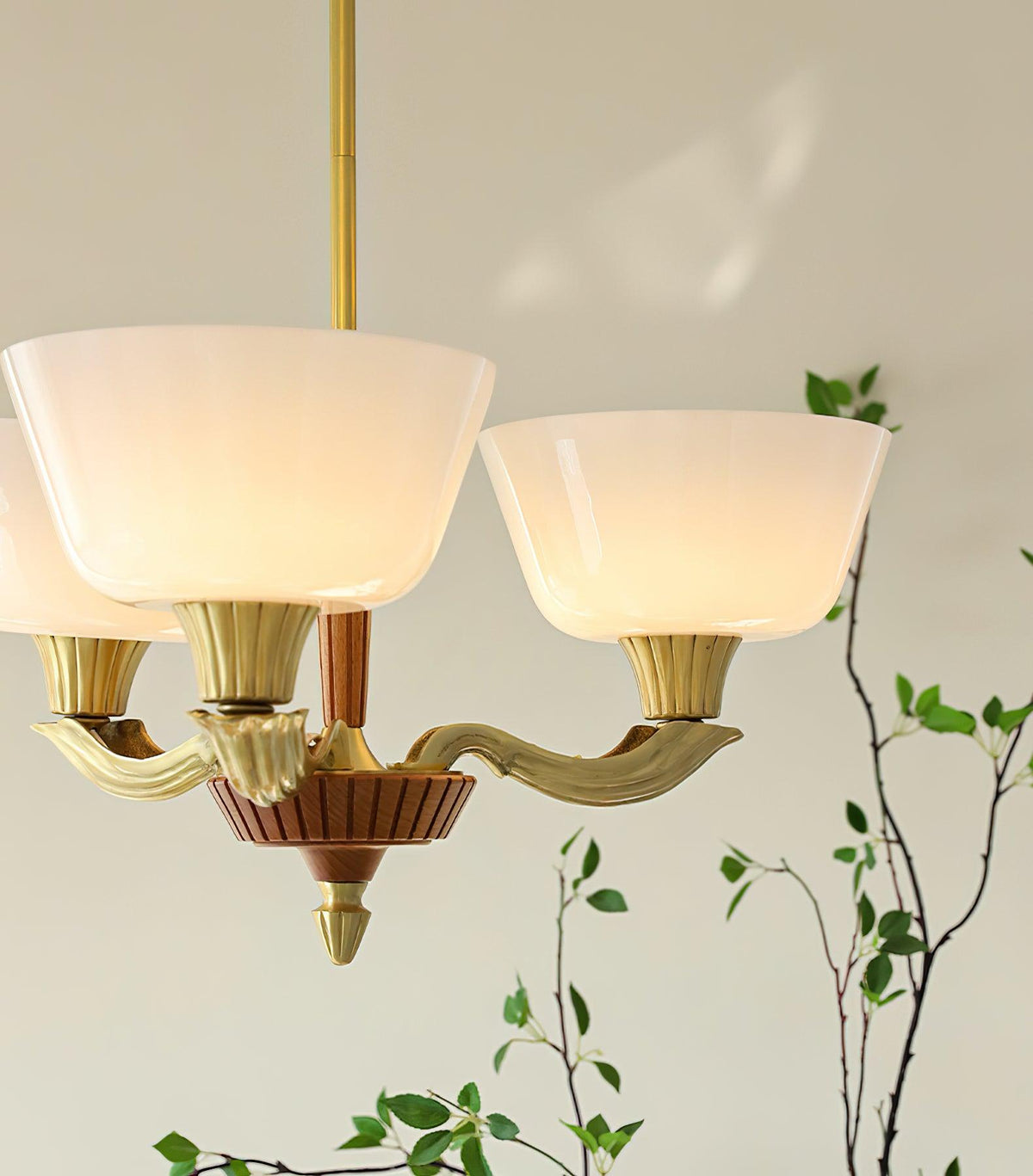 Lustra Lustre Vintage à Abat-jour Évasé