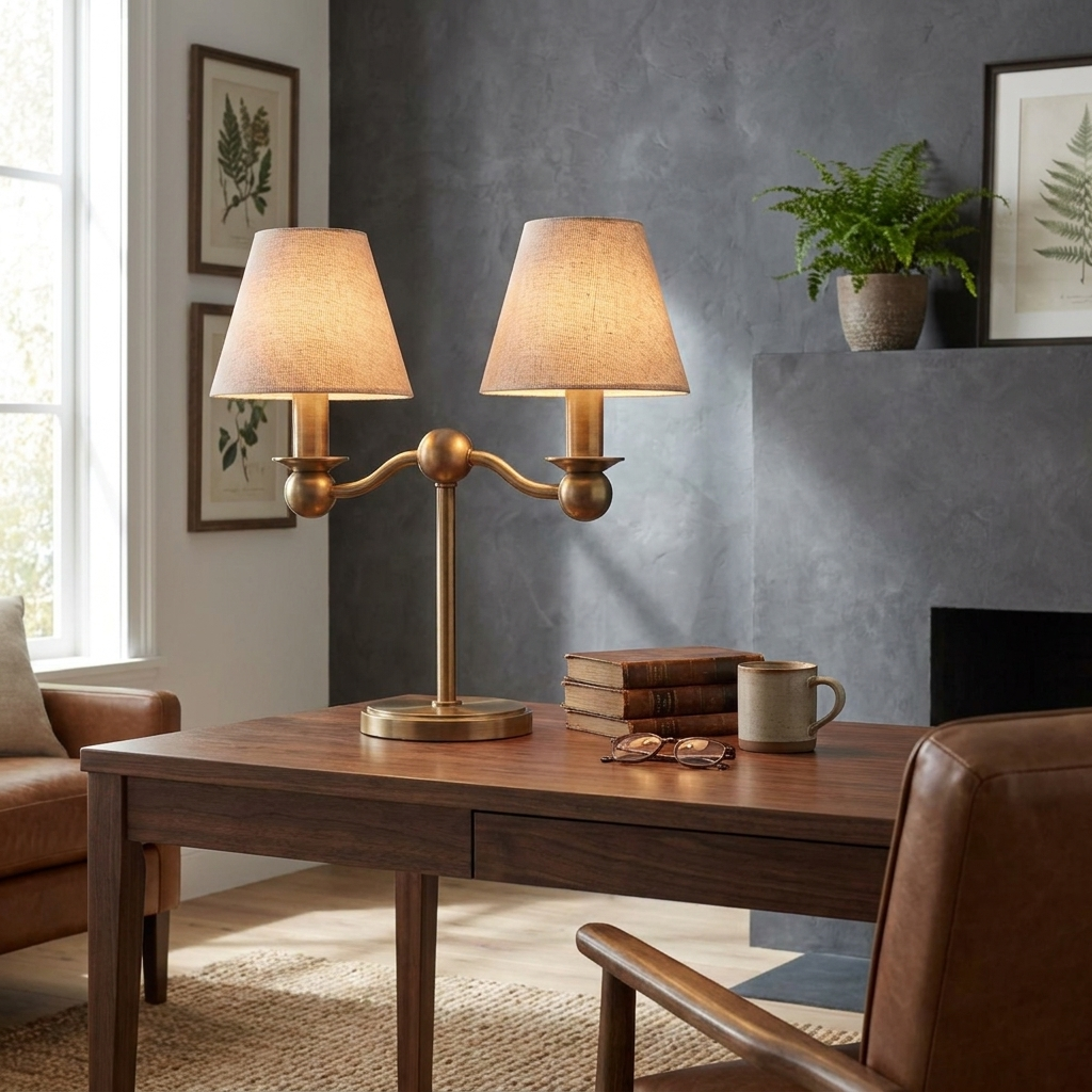 Graftwick Lampe De Table En Tissu