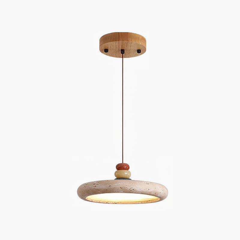 Auron Pendant Lamp Yellow travertine Marble-Neutral Decor