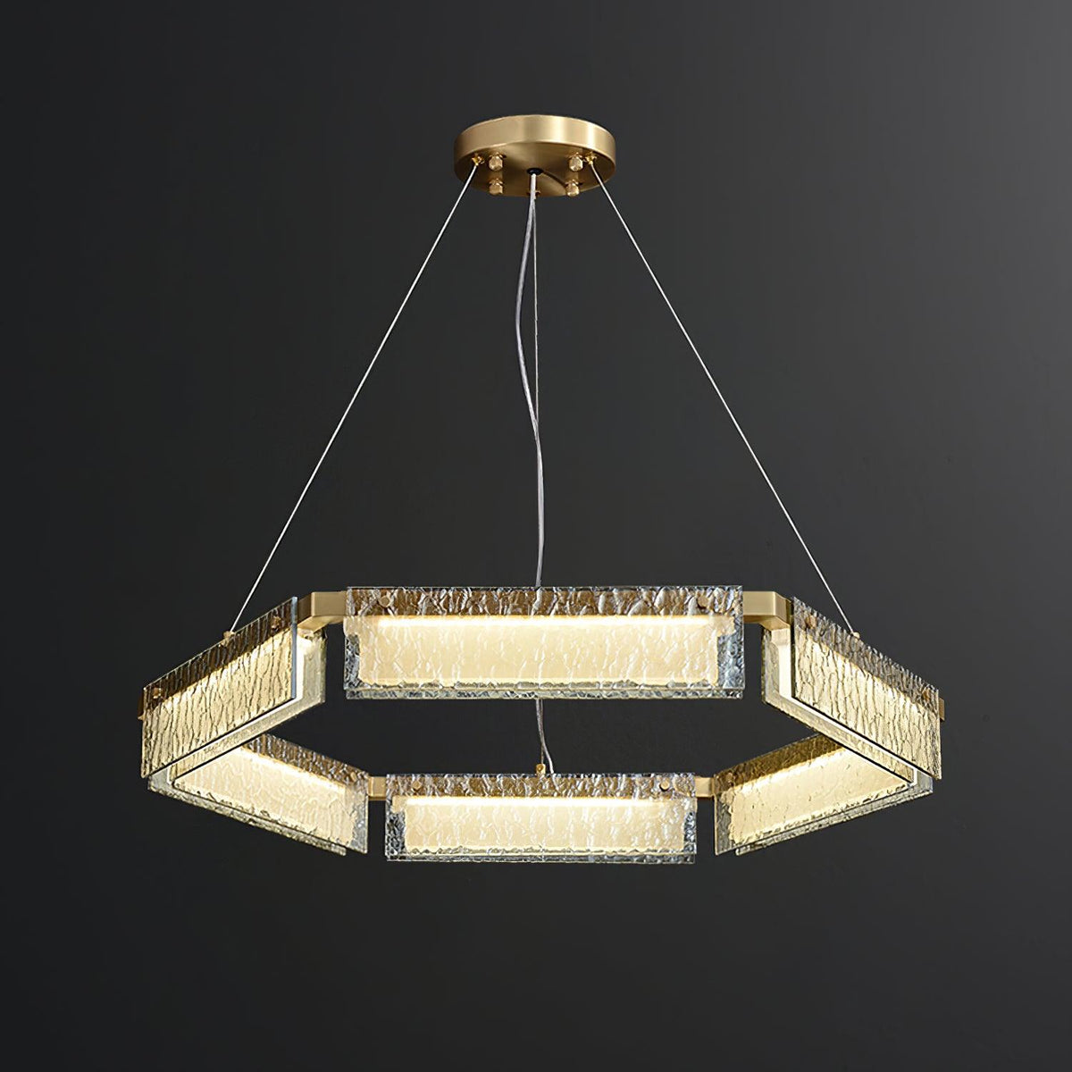 Hexa Lustre en Verre De Luxe