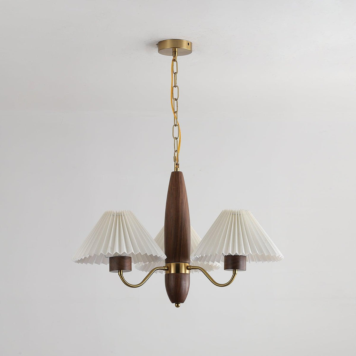 Bastana Lustre Élégant en Noyer et Laiton