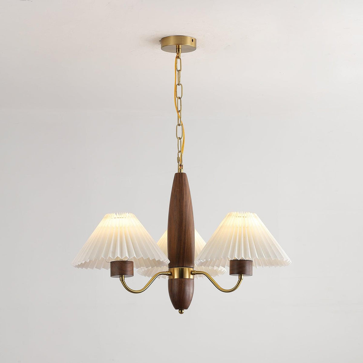 Bastana Lustre Élégant en Noyer et Laiton
