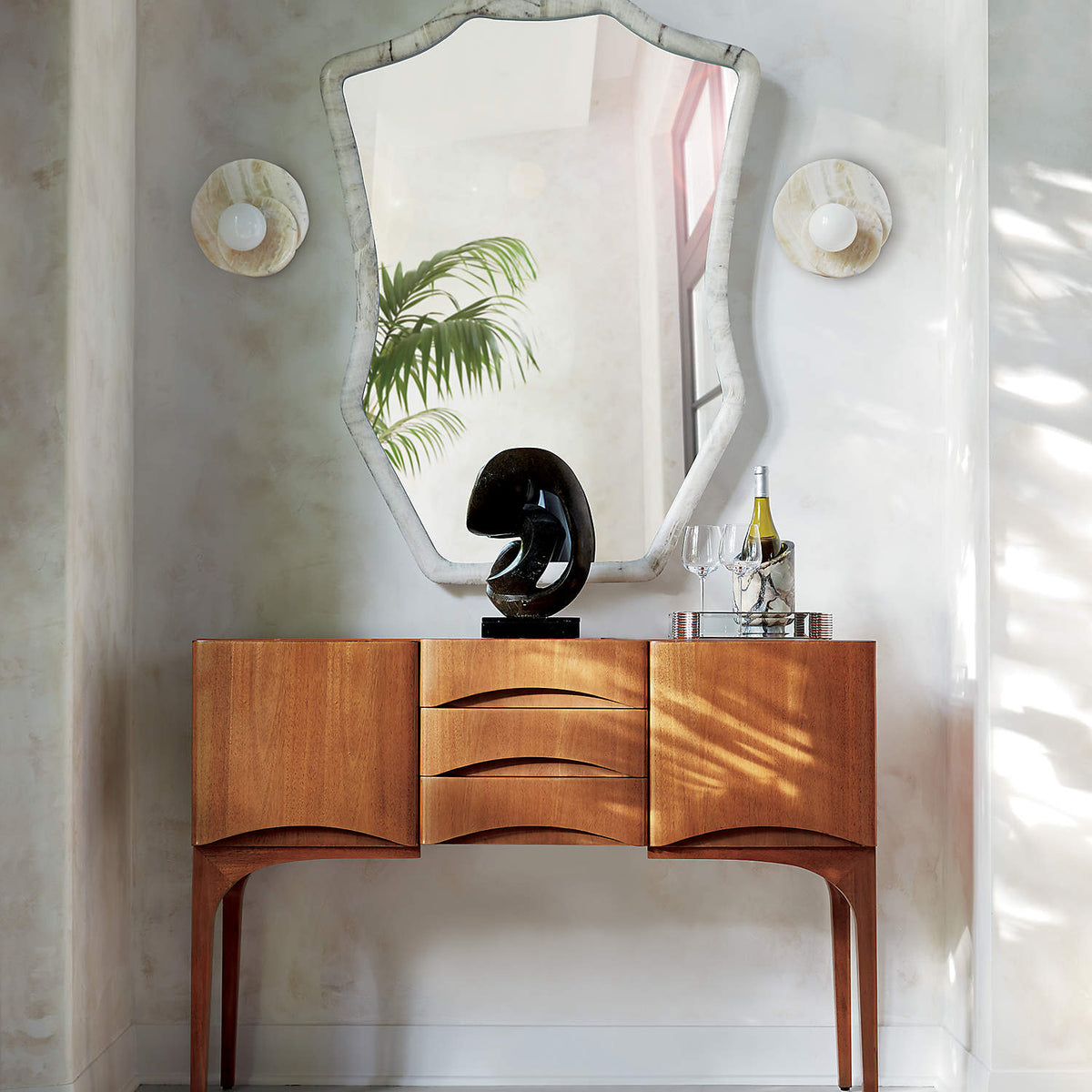 Astr Moderne Minimaliste Unique Pierre Verre Applique Murale