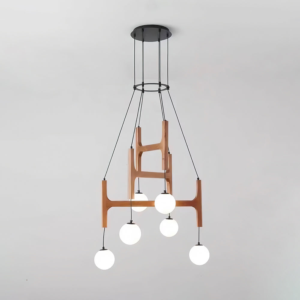 Terra Lustre Géométrique en Bois
