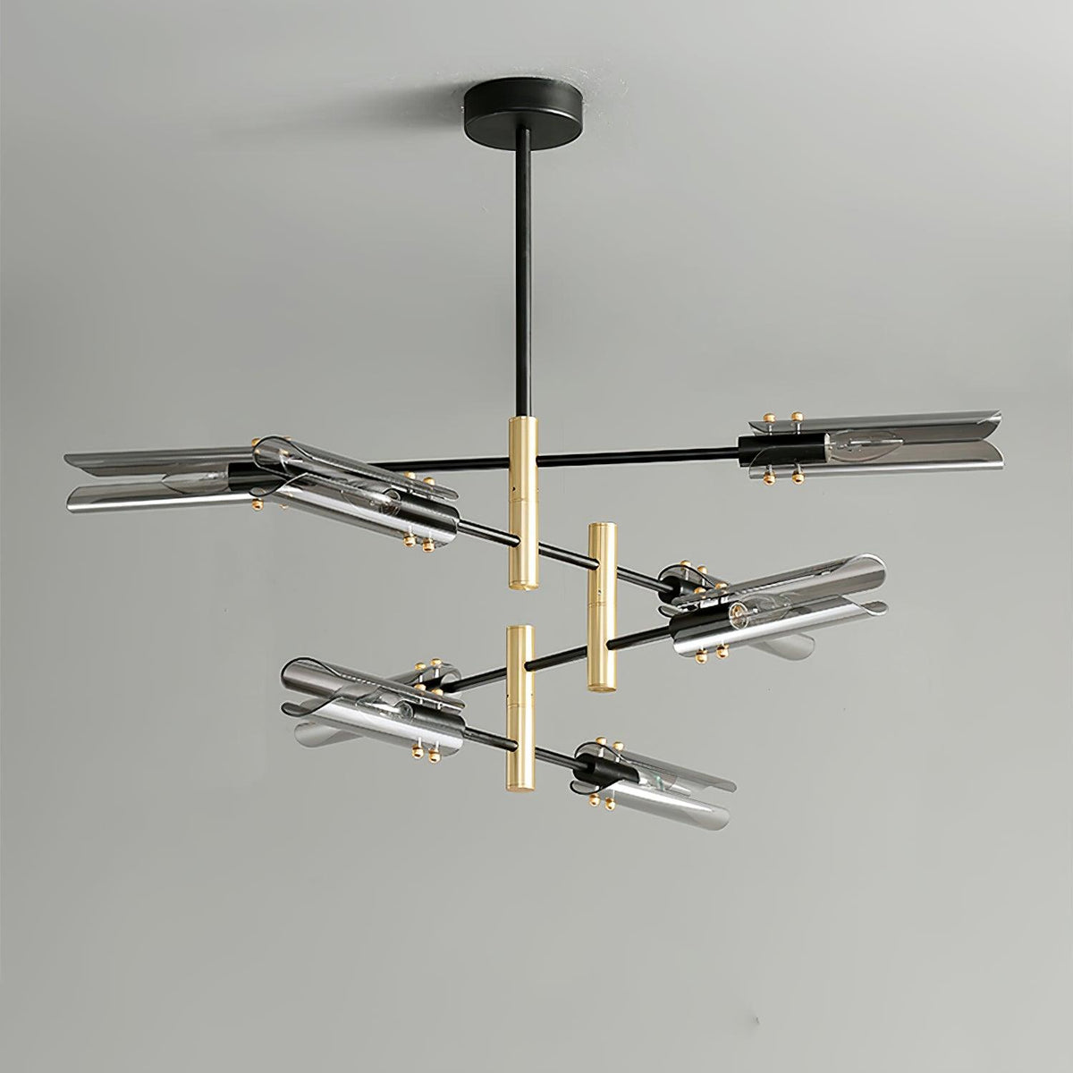 Quinius Lustre Double 6-Luminaires Moderne