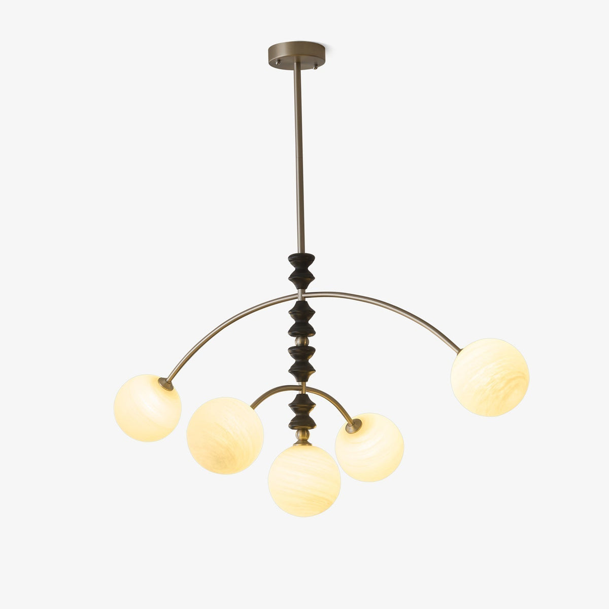Linenae Lustre Nordique Traditionnel Artistique en Bois à Arc