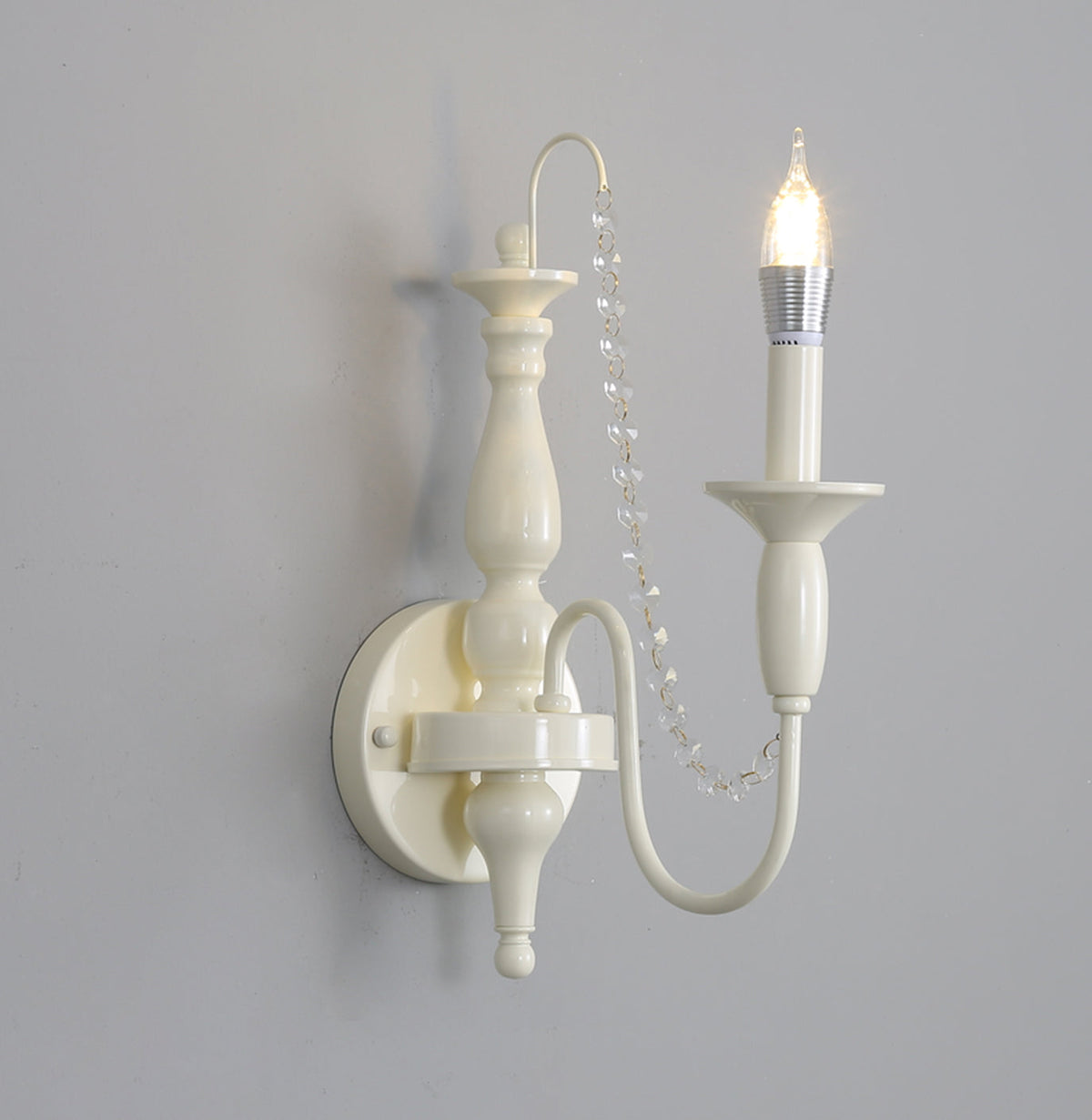 Jarnbruvys Traditionnel Bougie Métal Cristal Applique Murale