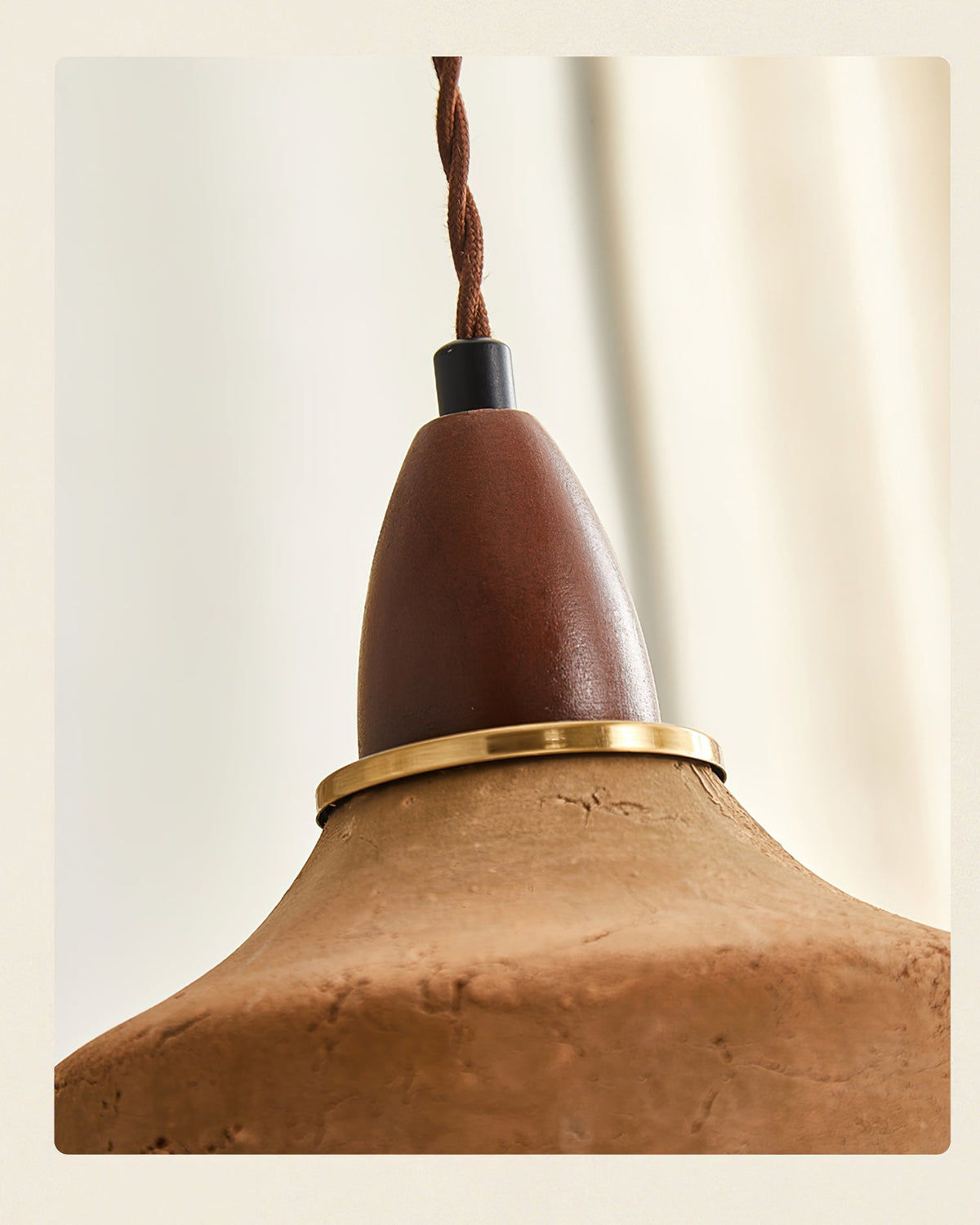 View from below the Auburn Pendant Light, showing the G9 bulb base.
