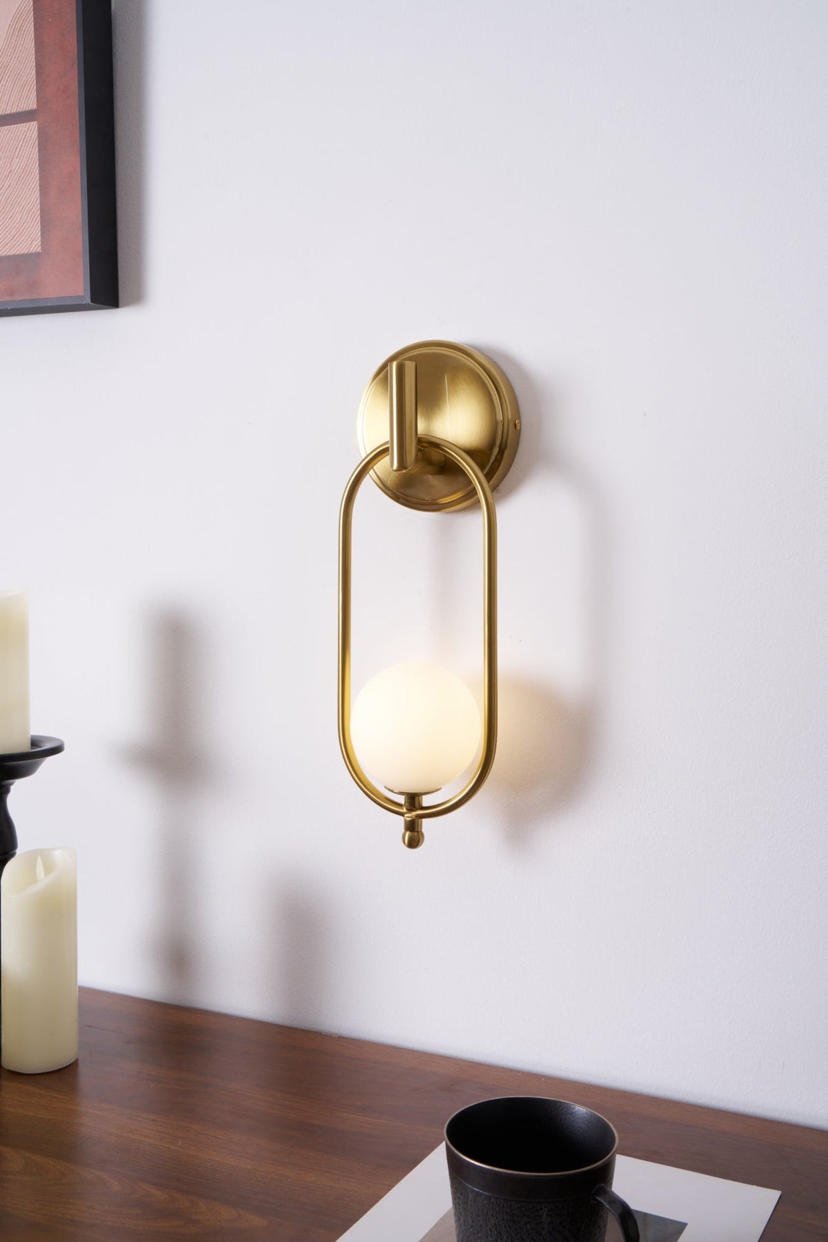 Cumirisra Moderne Minimaliste Laiton Verre Applique Lumière