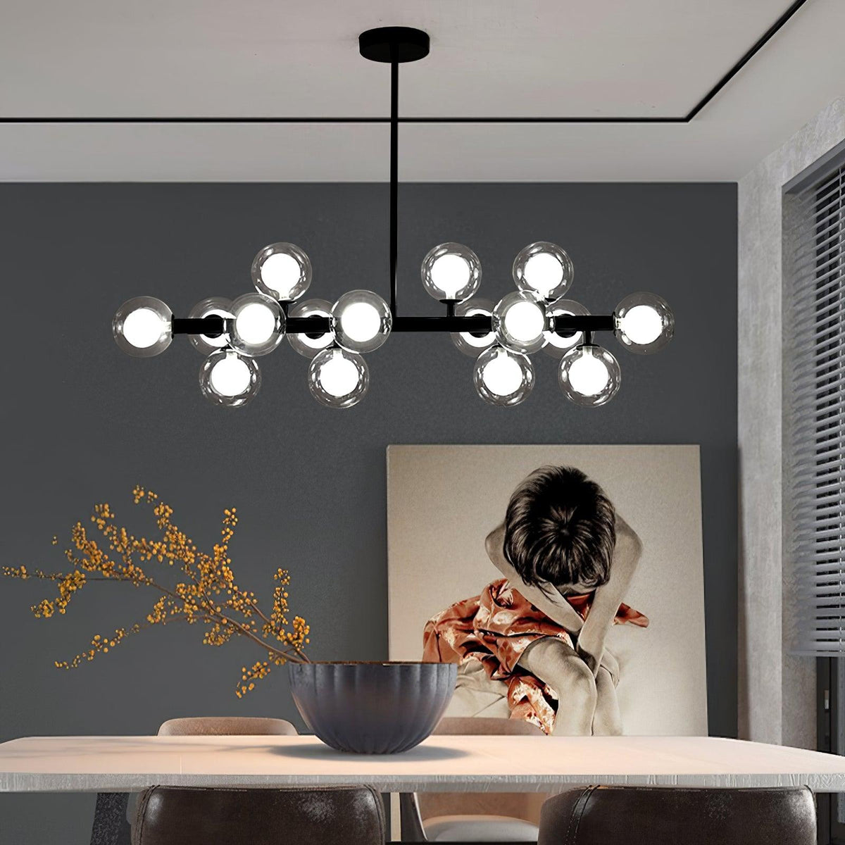 Dovalis Lustre en Verre et Minimaliste