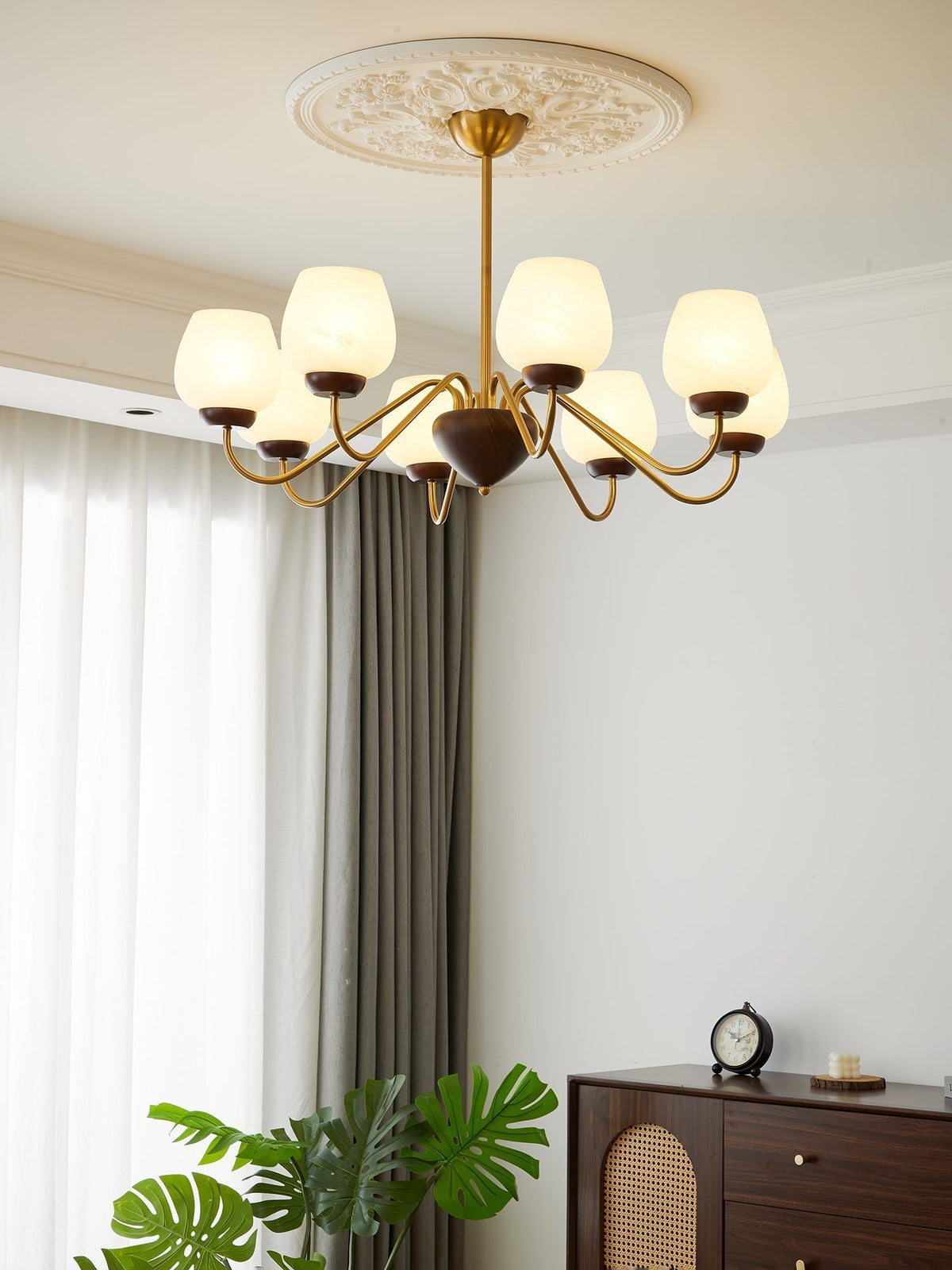 Sytheiel Lustre Bois Verre Premium Élégance