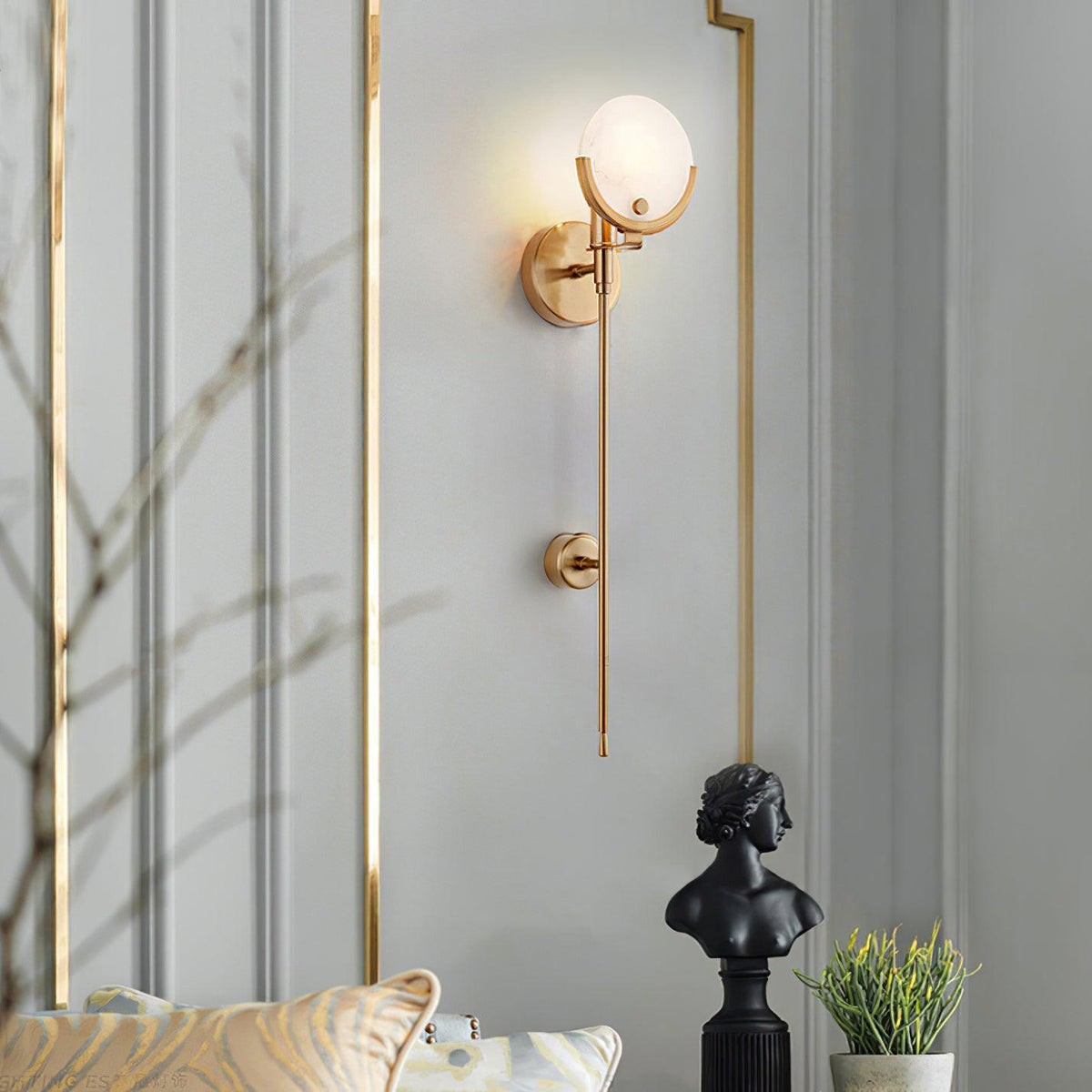Zavarara Applique Murale Sphère Albâtre