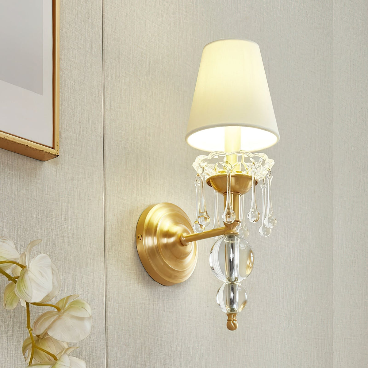 Qvistuvyh Postmodern Luxe Tissu Cristal Applique Murale