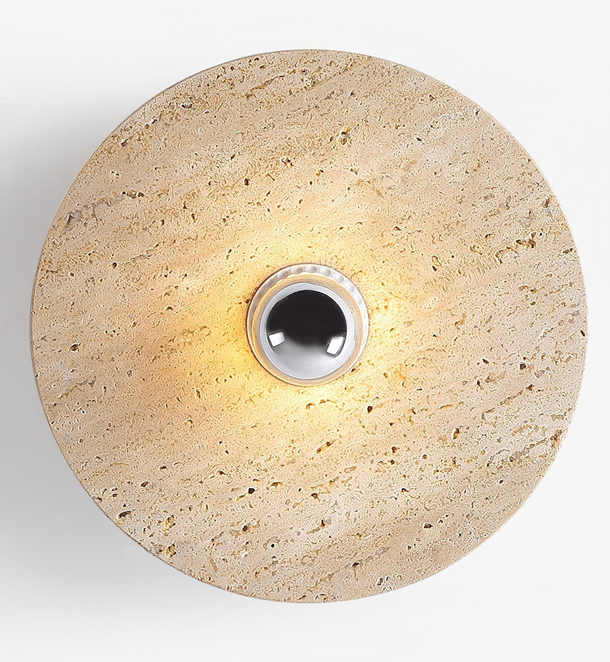 Dimensional drawing of the Avize Travertine Ceiling Lamp.