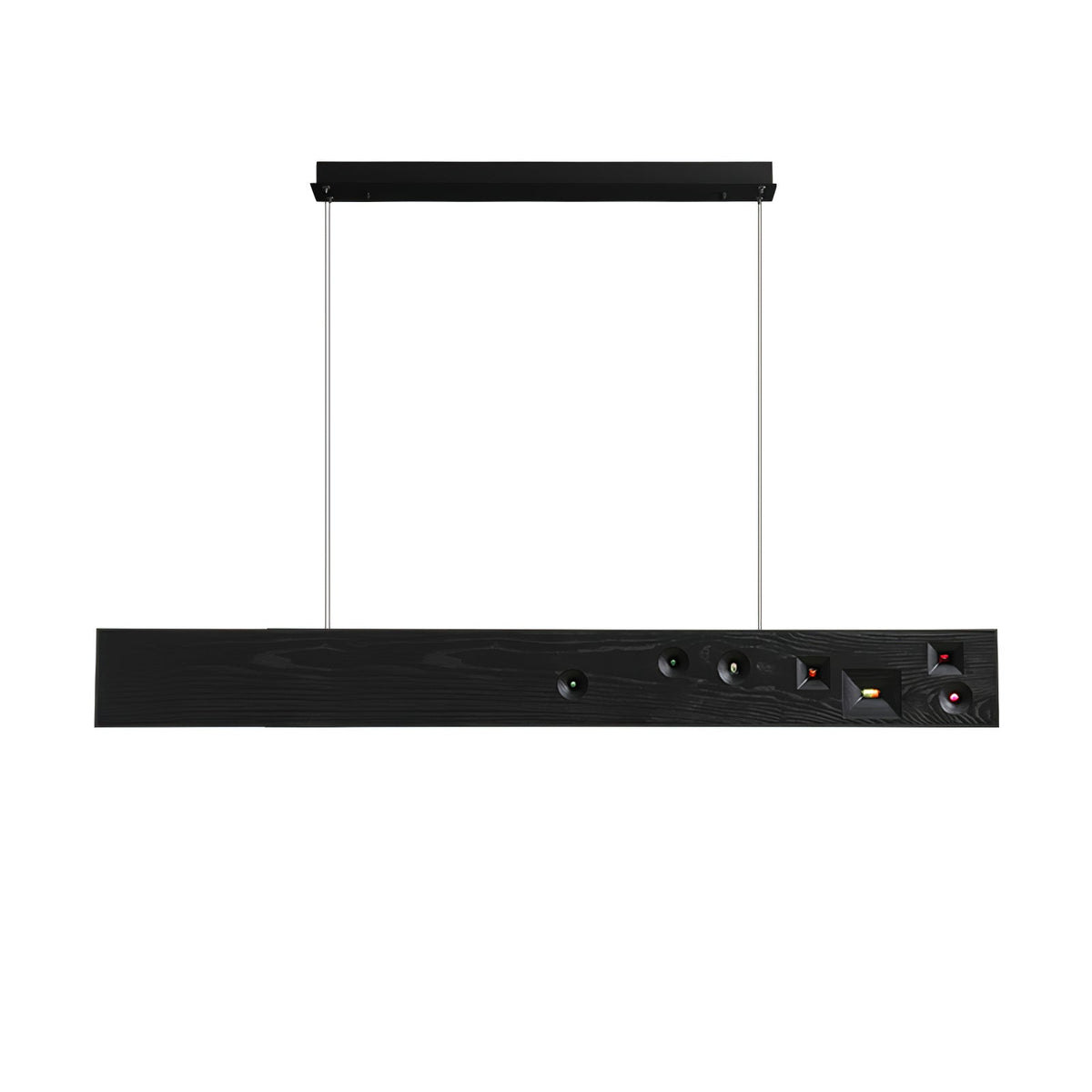 Ilvius Suspension Bois Pierre Précieuse Linéaire LED