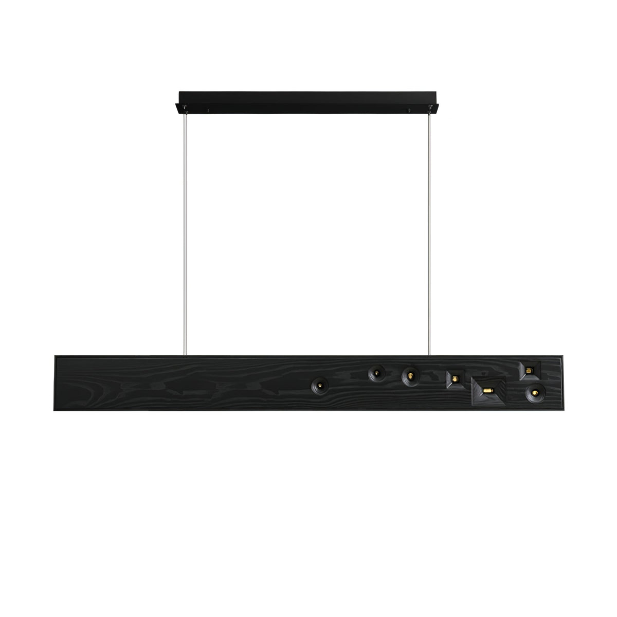 Ilvius Suspension Bois Pierre Précieuse Linéaire LED