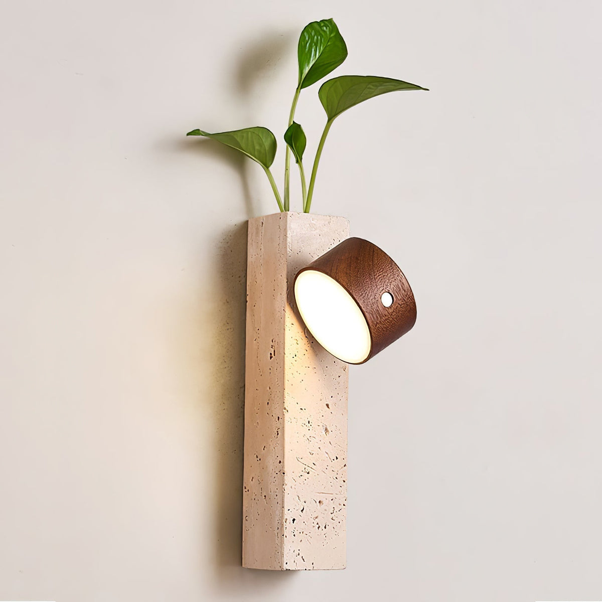Zarinila Rectangulaire-Bloc Travertin Luminaire Mural