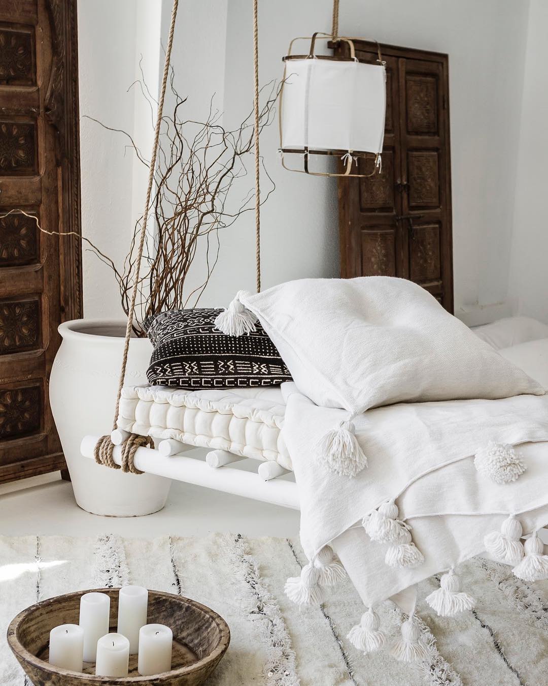 Nerista Suspension Abat-jour en Bambou pour Salon
