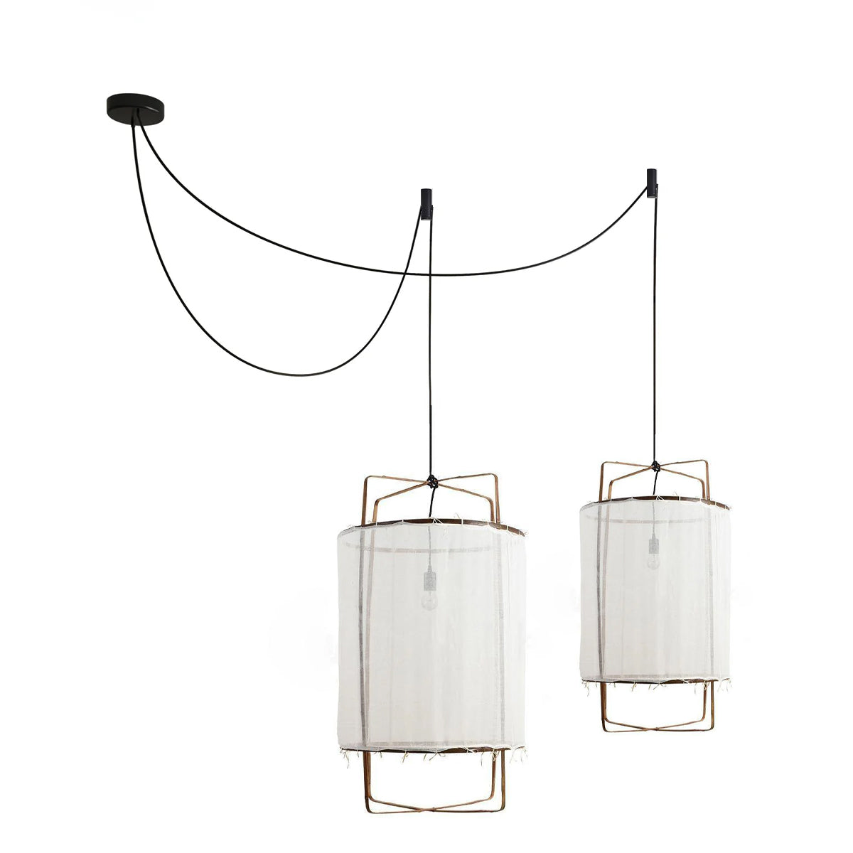 Nerista Suspension Abat-jour en Bambou pour Salon