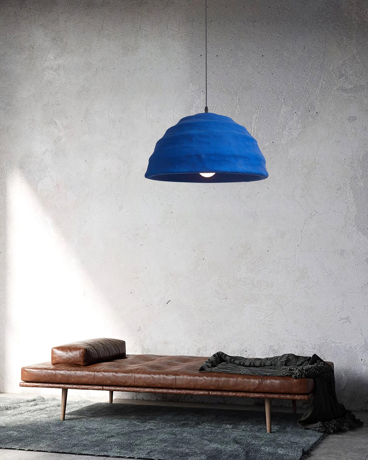 Pendant Lamp Dome Shade Blue Industrial-Neutral Decor