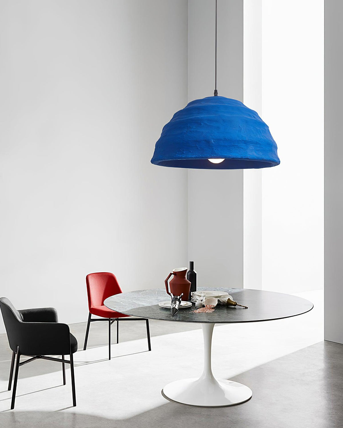 Pendant Lamp Dome Shade Blue Industrial-Neutral Decor
