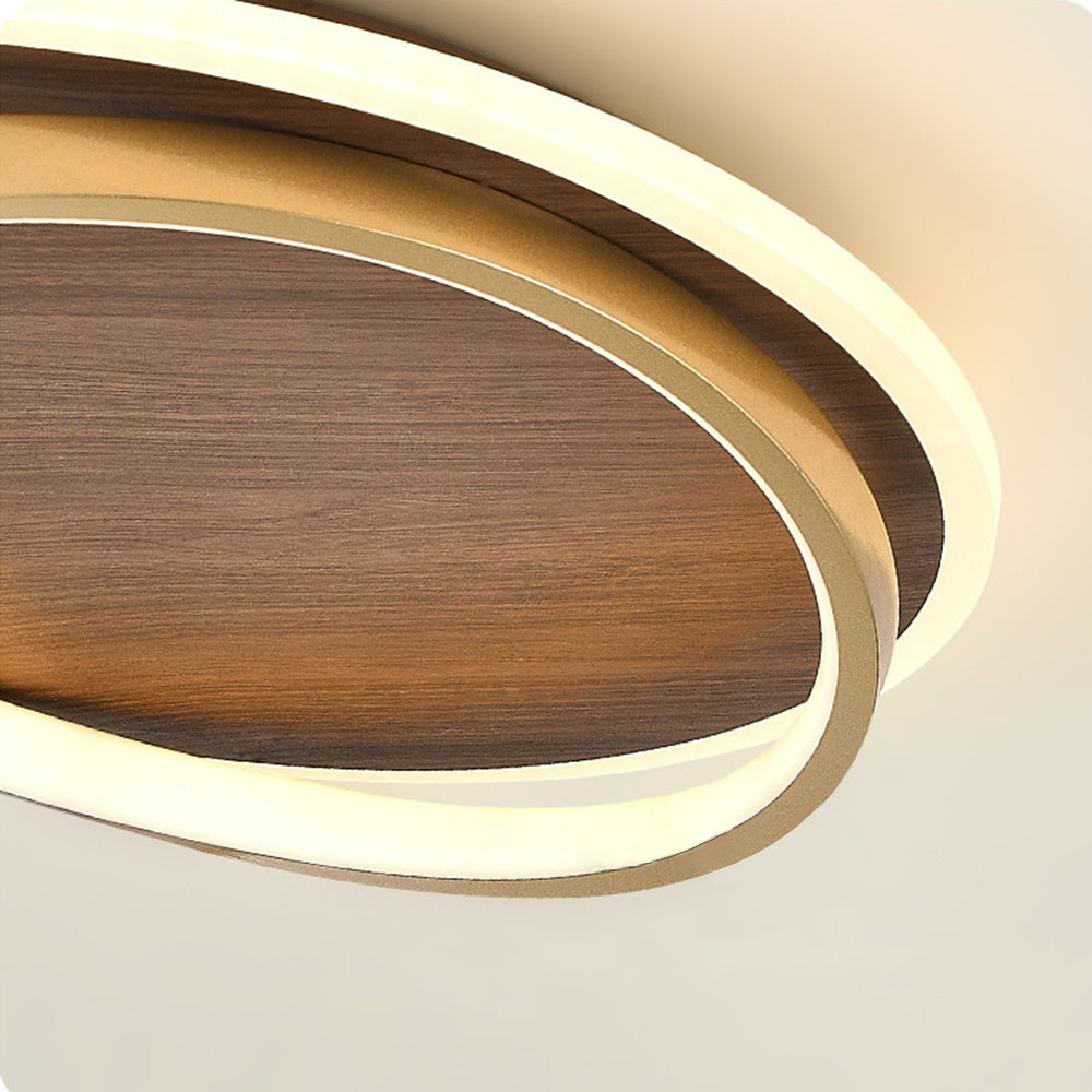 Arisha Moderne Rund Dimmable Plafonnier Or Métal Acrylique Chambre à coucher