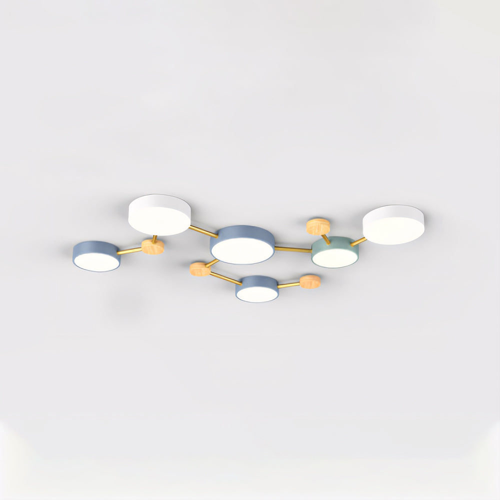 Arisha Moderne LED Plafonnier Acrylique Journal Salon Chambre à coucher Blanc Gris