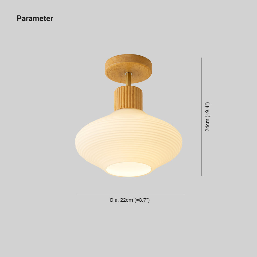 Arisha Minimaliste Moderne Plafonnier Bois/Noyer Couloir