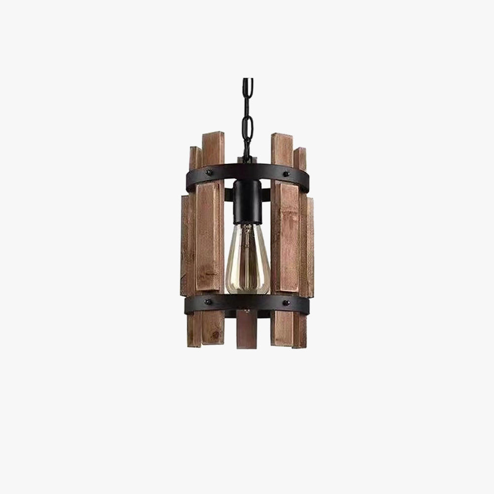 Epoch Rétro LED Suspension Métal/Bois Salon/Chambre À Coucher
