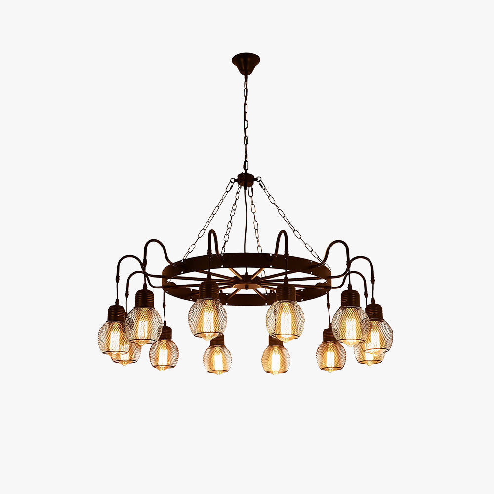 Silva Industriel LED Lustre Métal/Verre Chambre À Coucher/Salon