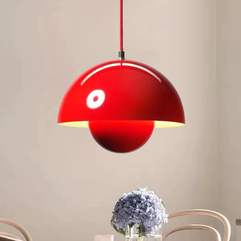 Tareno Suspension Ronde Moderne. Métal. Noir/Blanc/Rouge/Jaune-Cielum