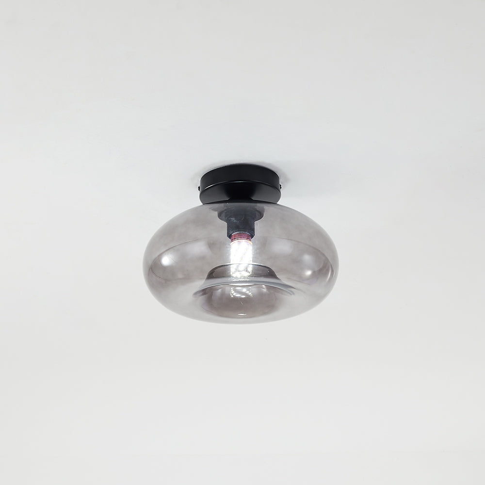 Arisha Oval Industriel LED Plafonnier Rouge/Marron/Ambre/Bleu Métal/Verre Salon