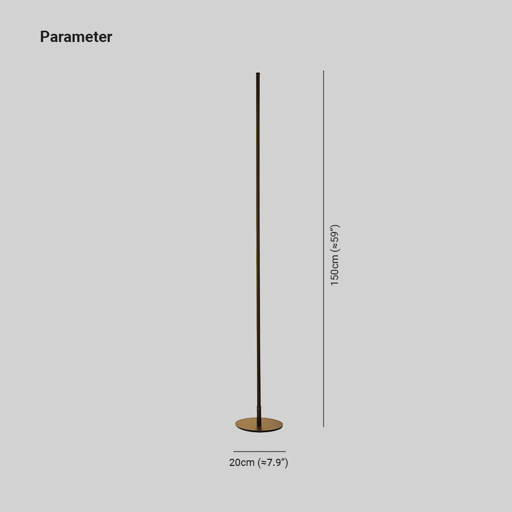 Ray Simple Linéaire LED Lampadaire Or Noir Métal Gel de Silice Salon Chambre