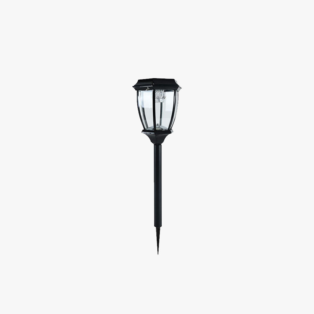 Ray Borne Extérieure Lanterne Vintage, Métal/Verre, Noir/Bronze, Cour