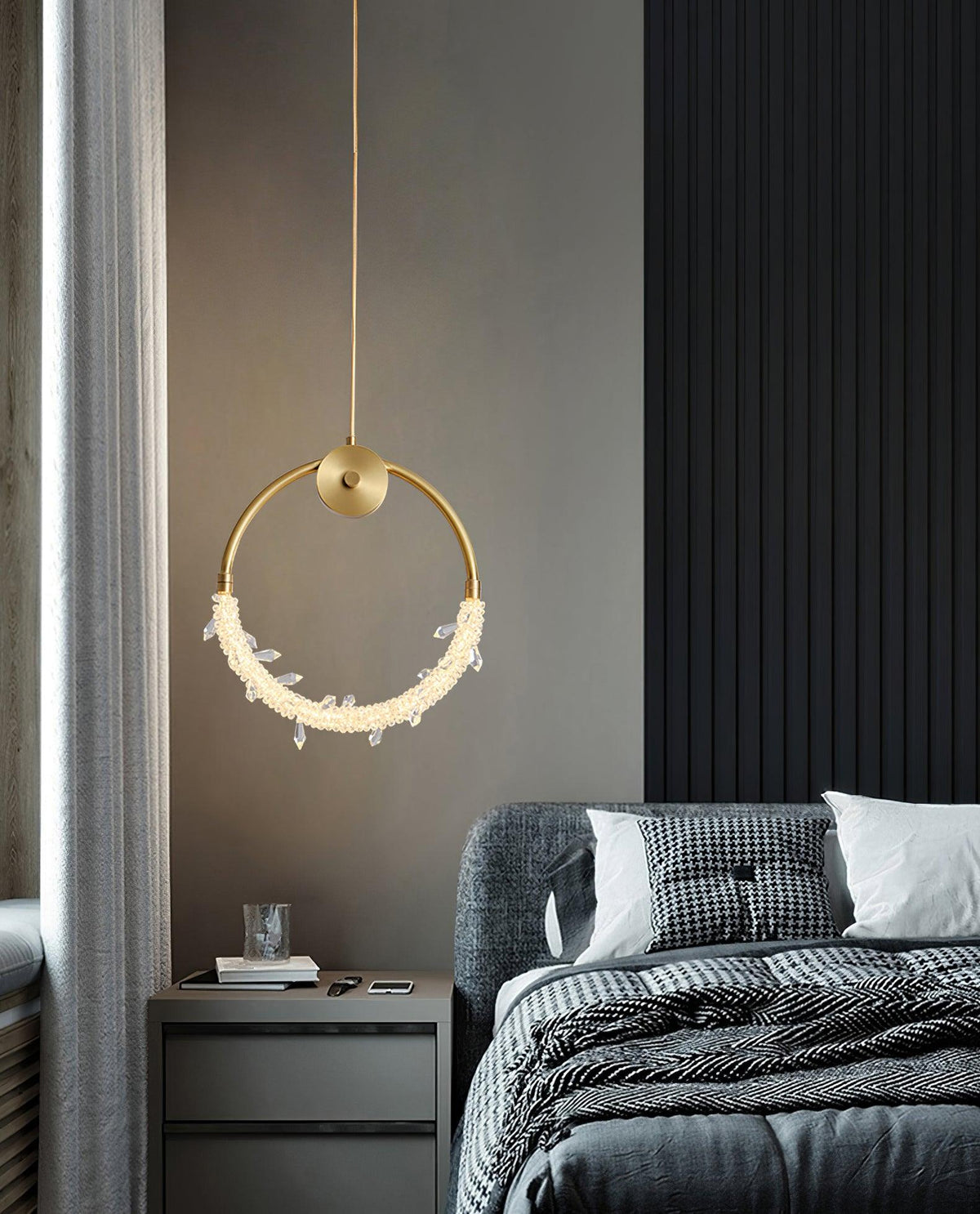 Lustre Suspension Élégante en Cristal