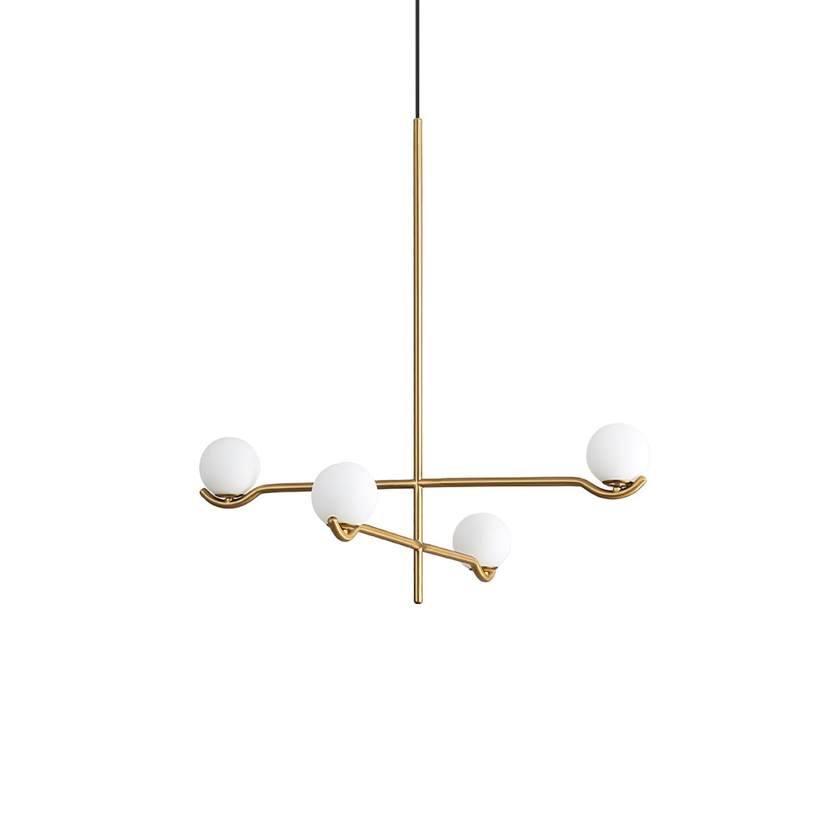 Noir Suspension Minimaliste en Verre