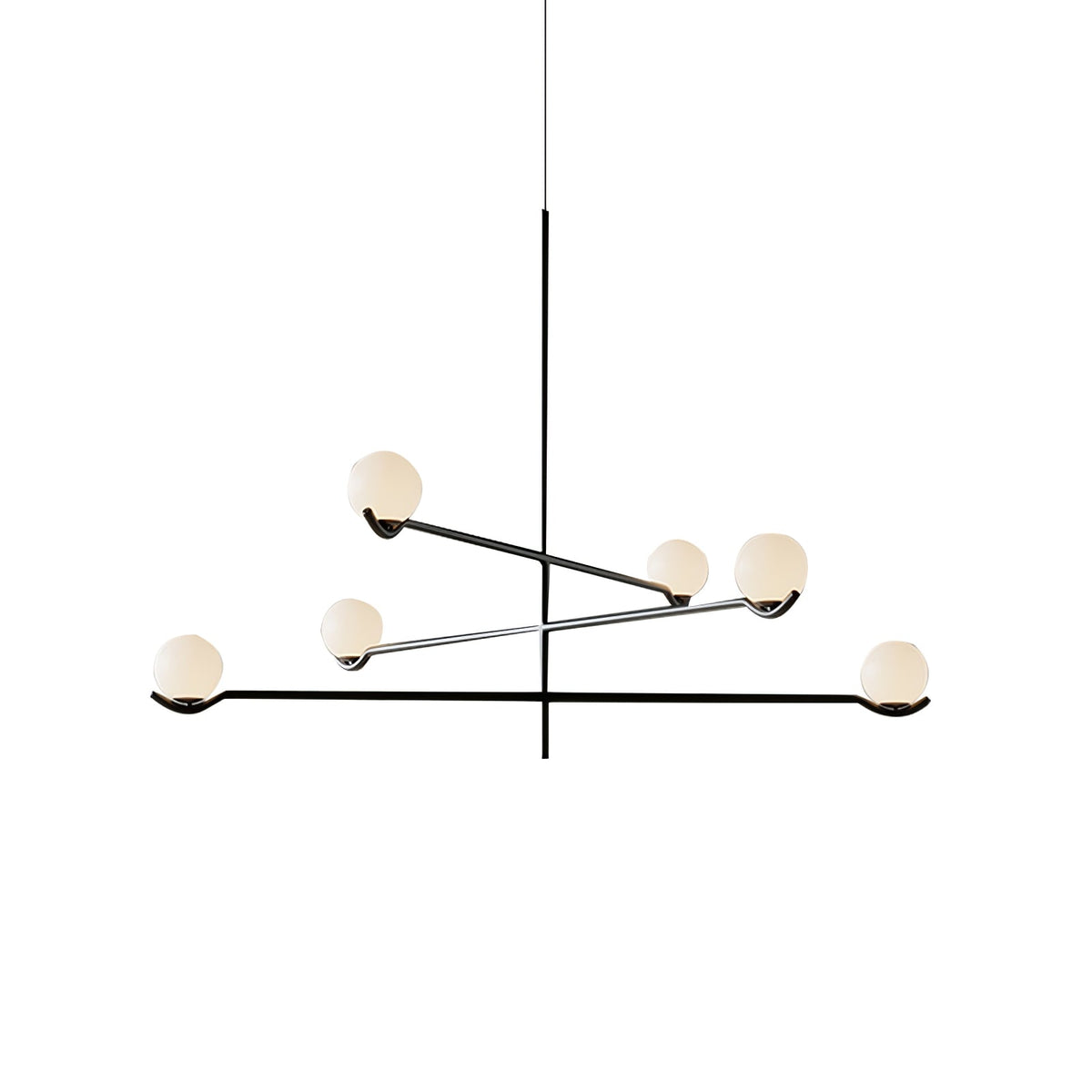 Noir Suspension Minimaliste en Verre